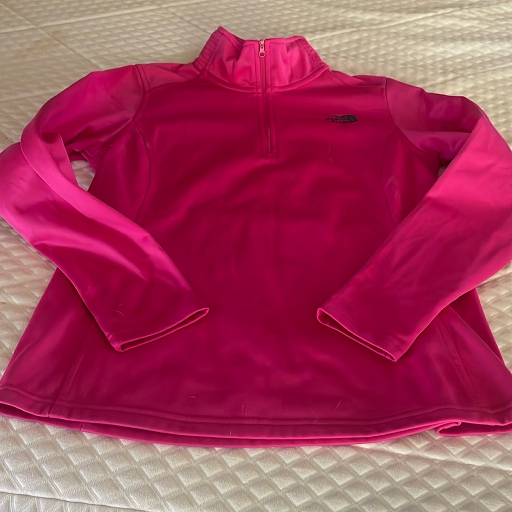 North face three-quarter zip pull over